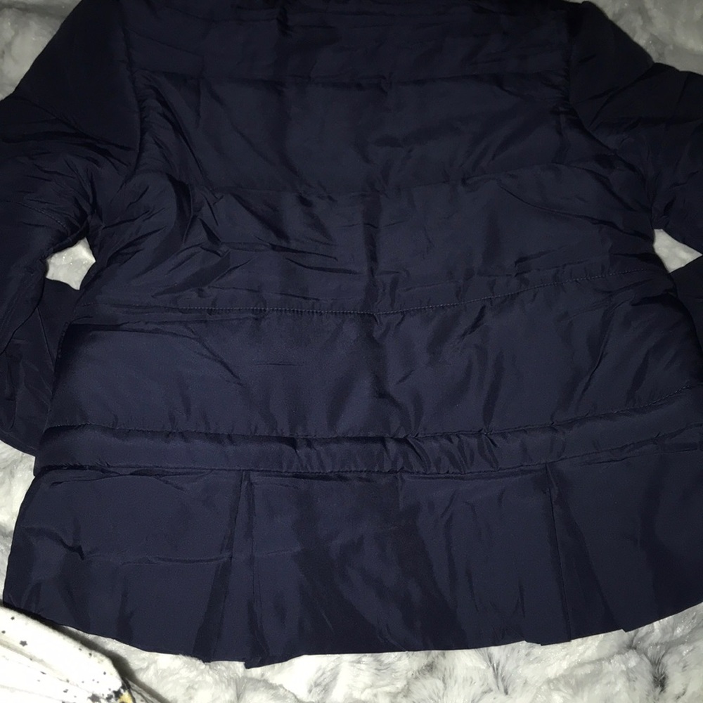 NWT GUESS Girls Sz 12 Puffer Jacket w/ Fur & BLING - Picture 4 of 5